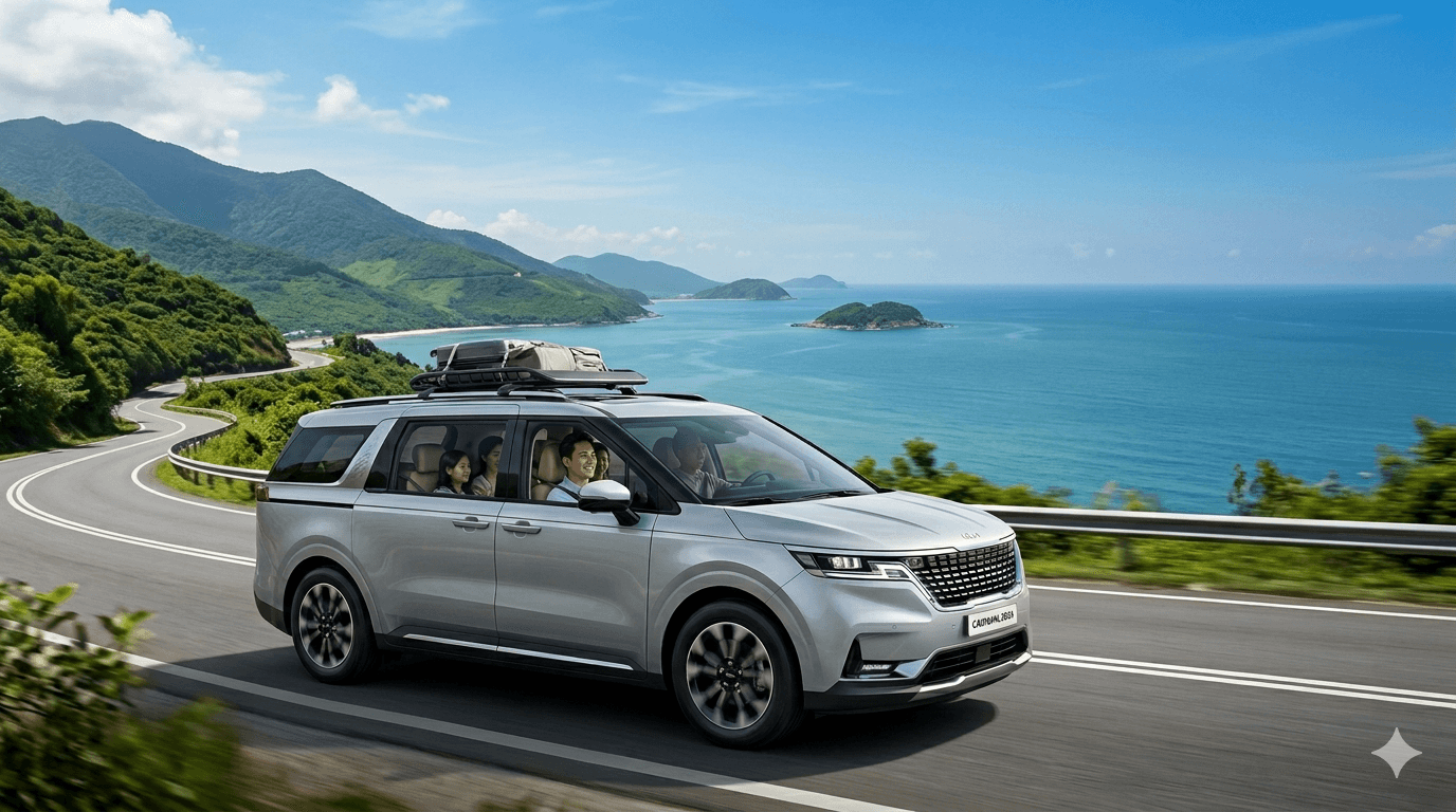 Rent a Car Kia Carnival in Vietnam – Luxury 7-Seater for Comfortable Travel